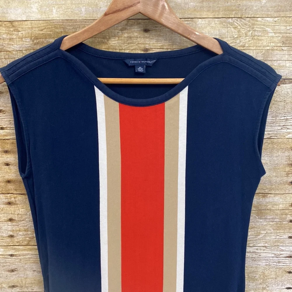 Vintage Tommy Hilfiger blue mod dress size extra small - Picture 3 of 12